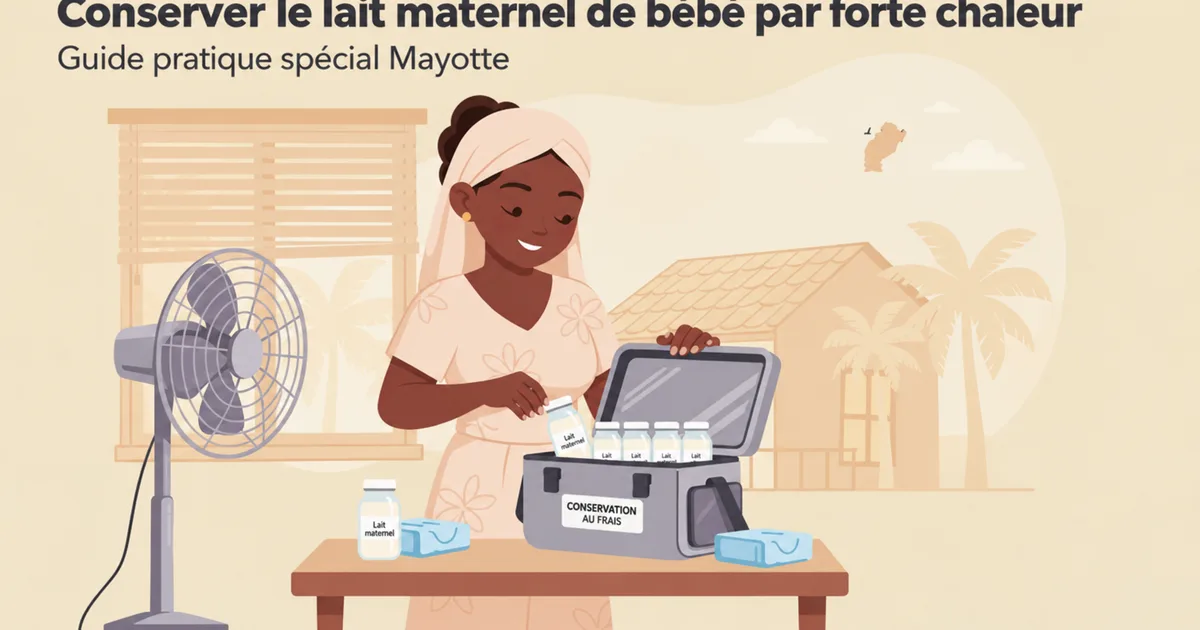 Mère qui organise son lait maternel dans une glacière à Mayotte, avec un ventilateur pour gérer la chaleur.